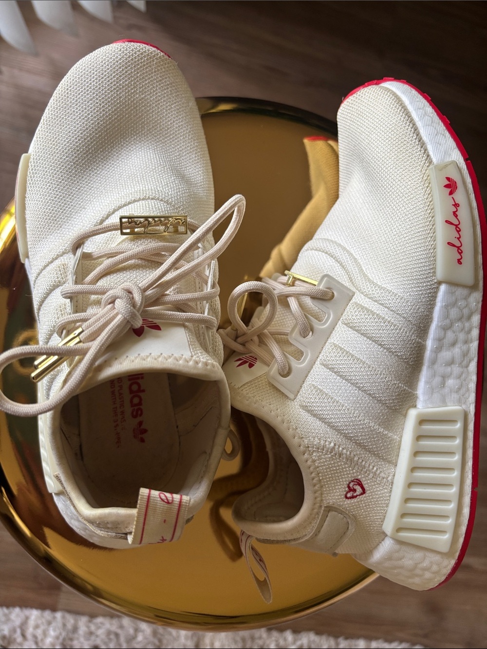 Adidas Valentine’s ❤️ Cream and Red NMD_R1 Sneakers - Picture 13 of 15